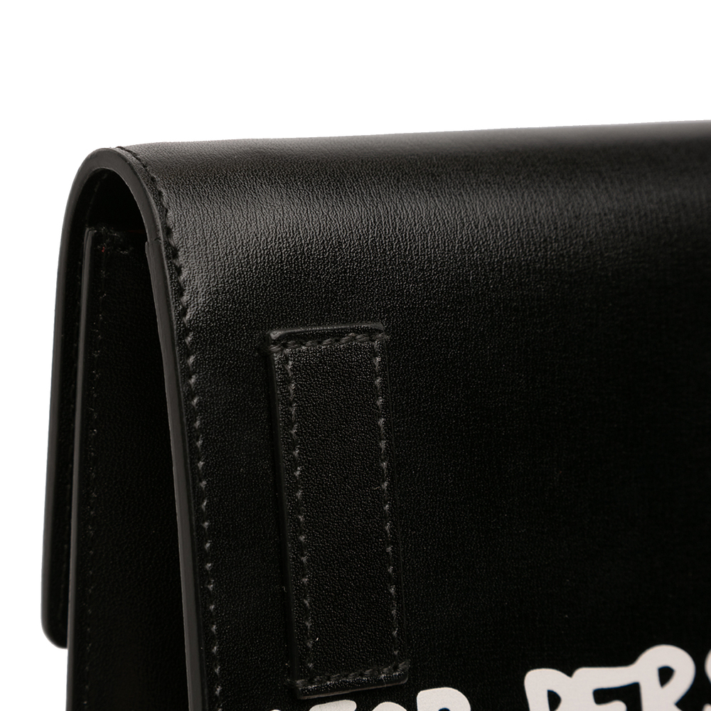 Pre-Loved Off-White Glazed Calfskin Cash Inside Jitney 0.7 Bag - Picture 7 of 10